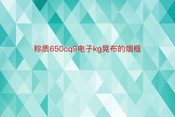 称质650cq9电子kg晃布的烟框